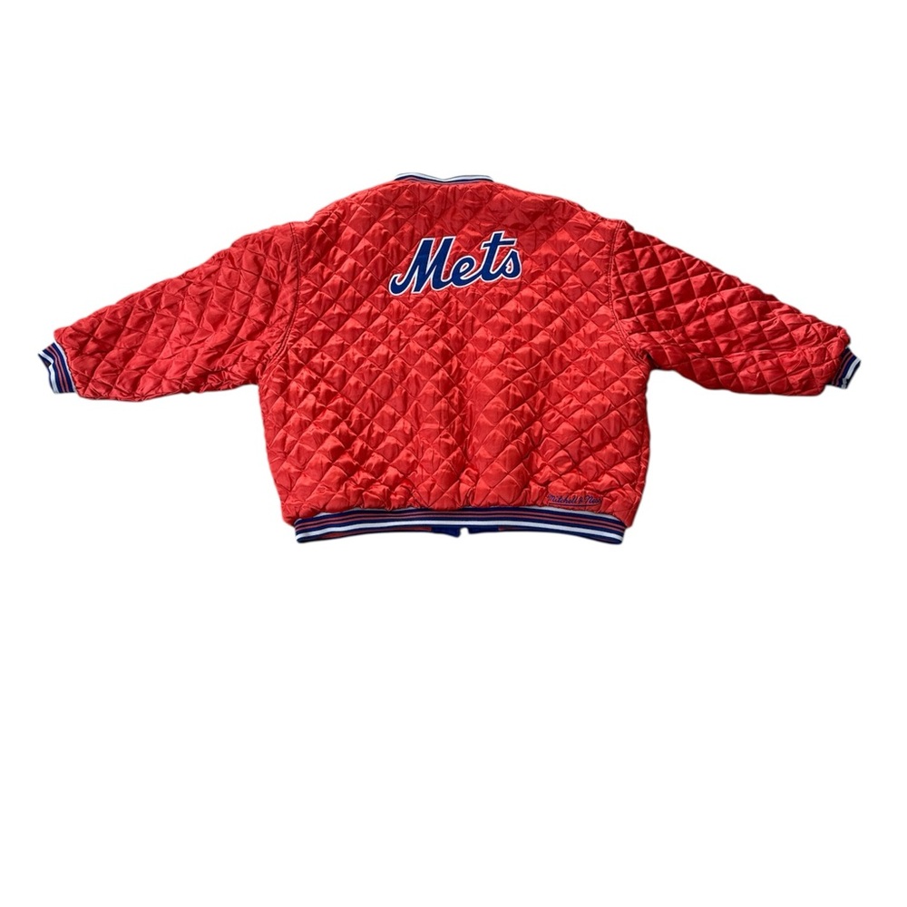 Mitchell & Ness NY Mets Cooperstown Collection Reversible Varsity Jacket - Picture 11 of 12